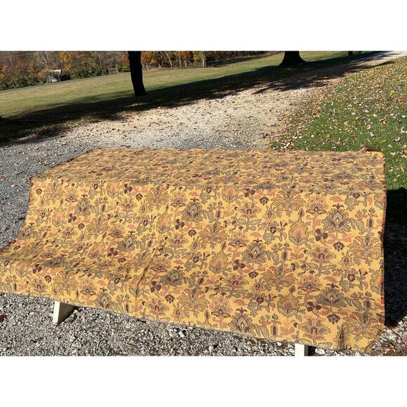 Vintage Tapestry Upholstery Fabric 72x54" Reversible Jacquard Brocade - Picture 2 of 8